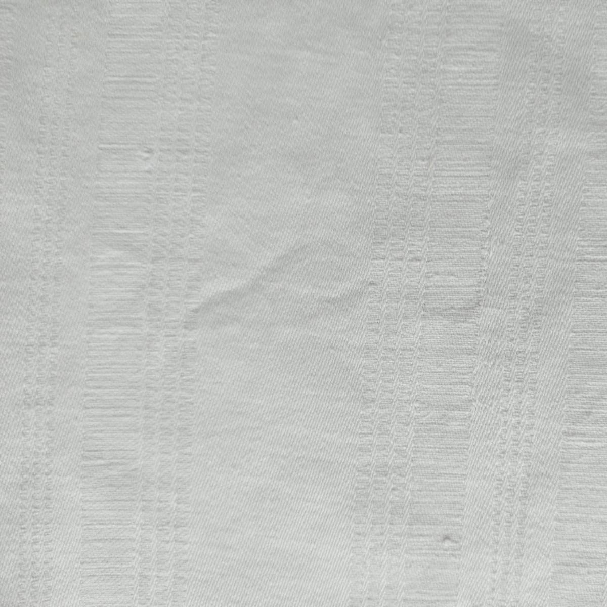 ダマスクリネンテキスタイル ヨーロッパセミアンティーク リネン100% テーブルクロス、掛布 手織布 ホワイト