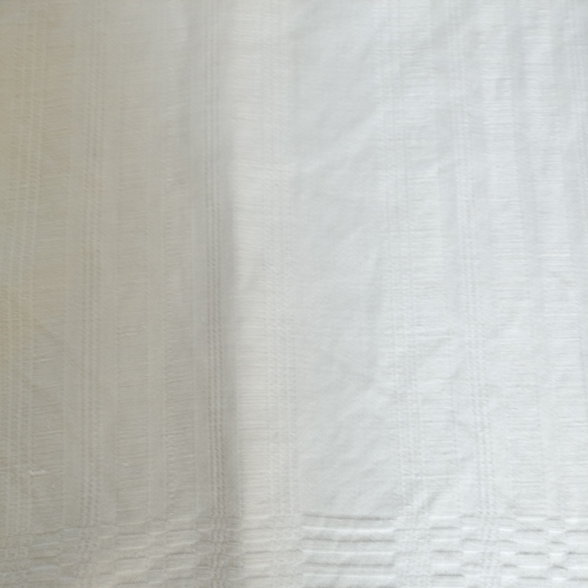 ダマスクリネンテキスタイル ヨーロッパセミアンティーク リネン100% テーブルクロス、掛布 手織布 ホワイト_画像3
