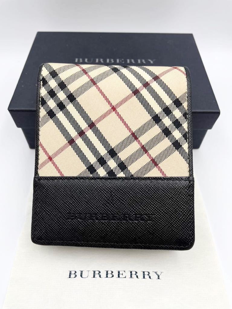 未使用品に近い】BURBERRY バーバリー チェック 名刺入れ-