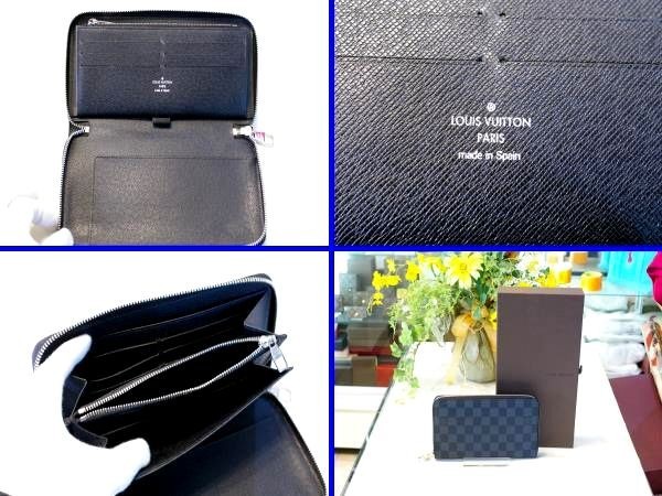 ○美品 ルイ・ヴィトン LOUIS VUITTON N63077 ダミエ グラフィット ジッピーオーガナイザー 長財布 W0138_画像3