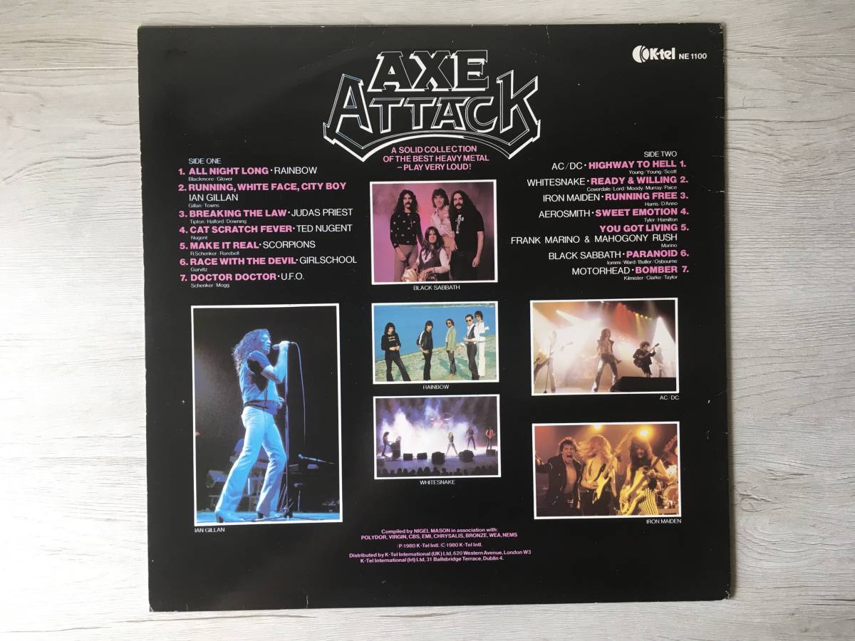 AXE ATTACK AXE ATTACK VOL II UK盤　MOTORHEAD BLACK SABBATH RUSH WHITESNAKE IRON MAIDEN IAN GILLAN RAINBOW AC/DC JUDAS PRIEST