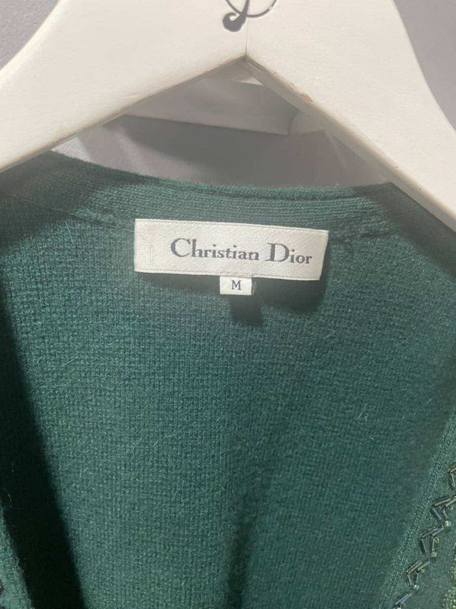 美品Christian Dior ディオールノースリーブビーズベストトップスグ