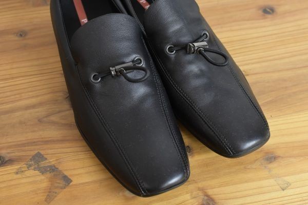 AW A2208 美品 PRADA プラダ archives デザイン レザー ローファー