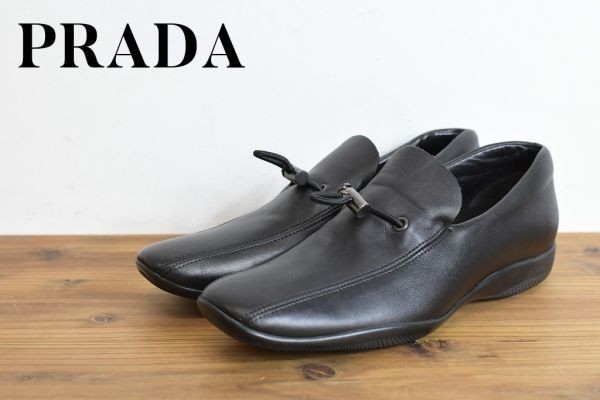 AW A2208 美品 PRADA プラダ archives デザイン レザー ローファー