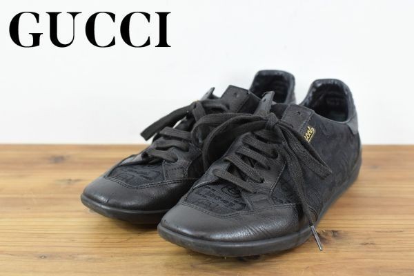 AW A 近年モデルGUCCI グッチGG ロゴ総柄キャンバスレザー切り替え