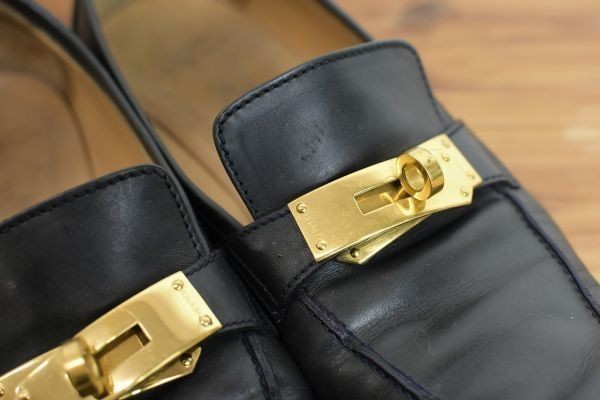 AW A2244 箱付き HERMES エルメス ケリー 金具 ターンロック ブラック
