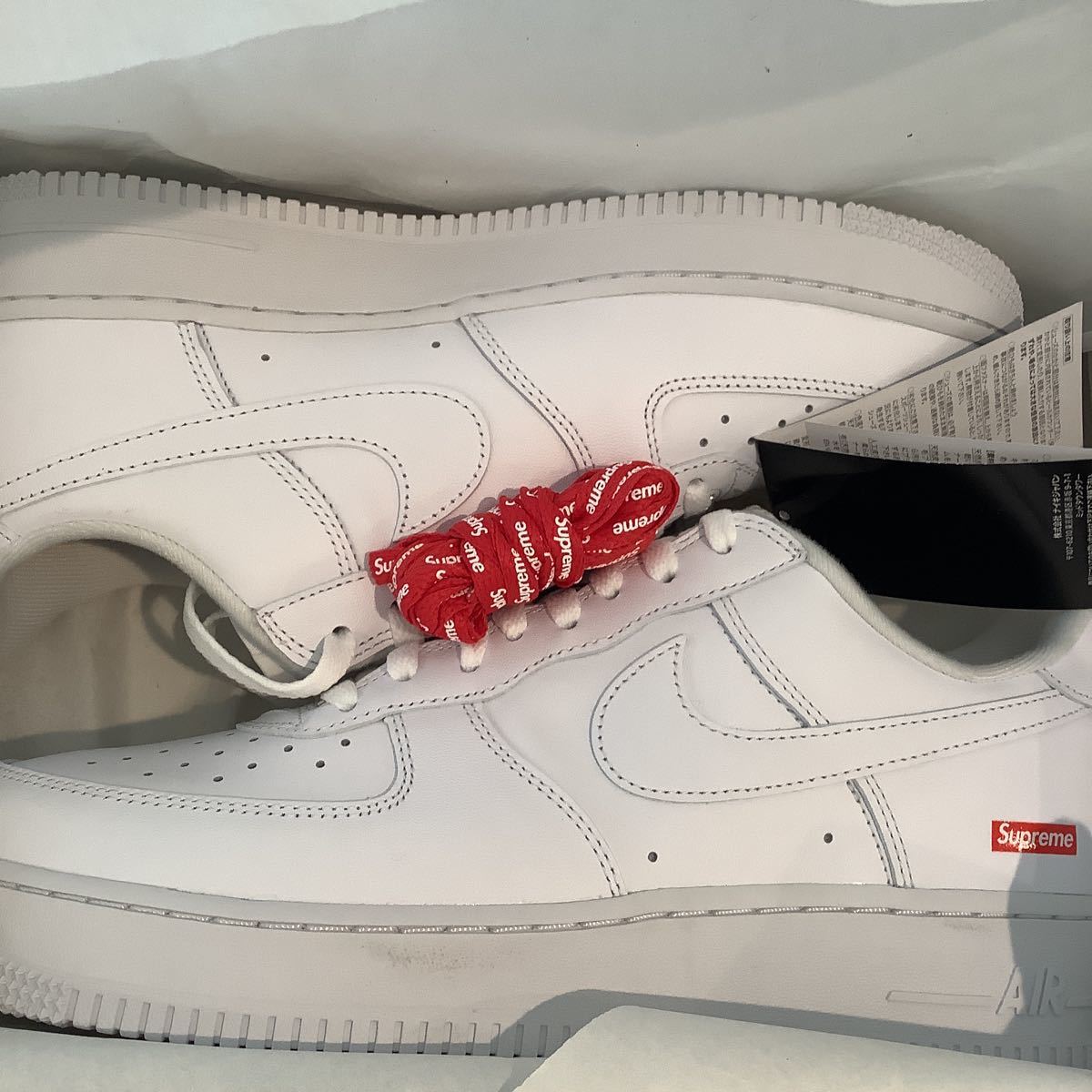 28.5cm US10.5 Supreme NIKE AIR FORCE 1 Low エアフォース スニーカー シュプリーム 新品未使用 白 ホワイト White ナイキ_画像7