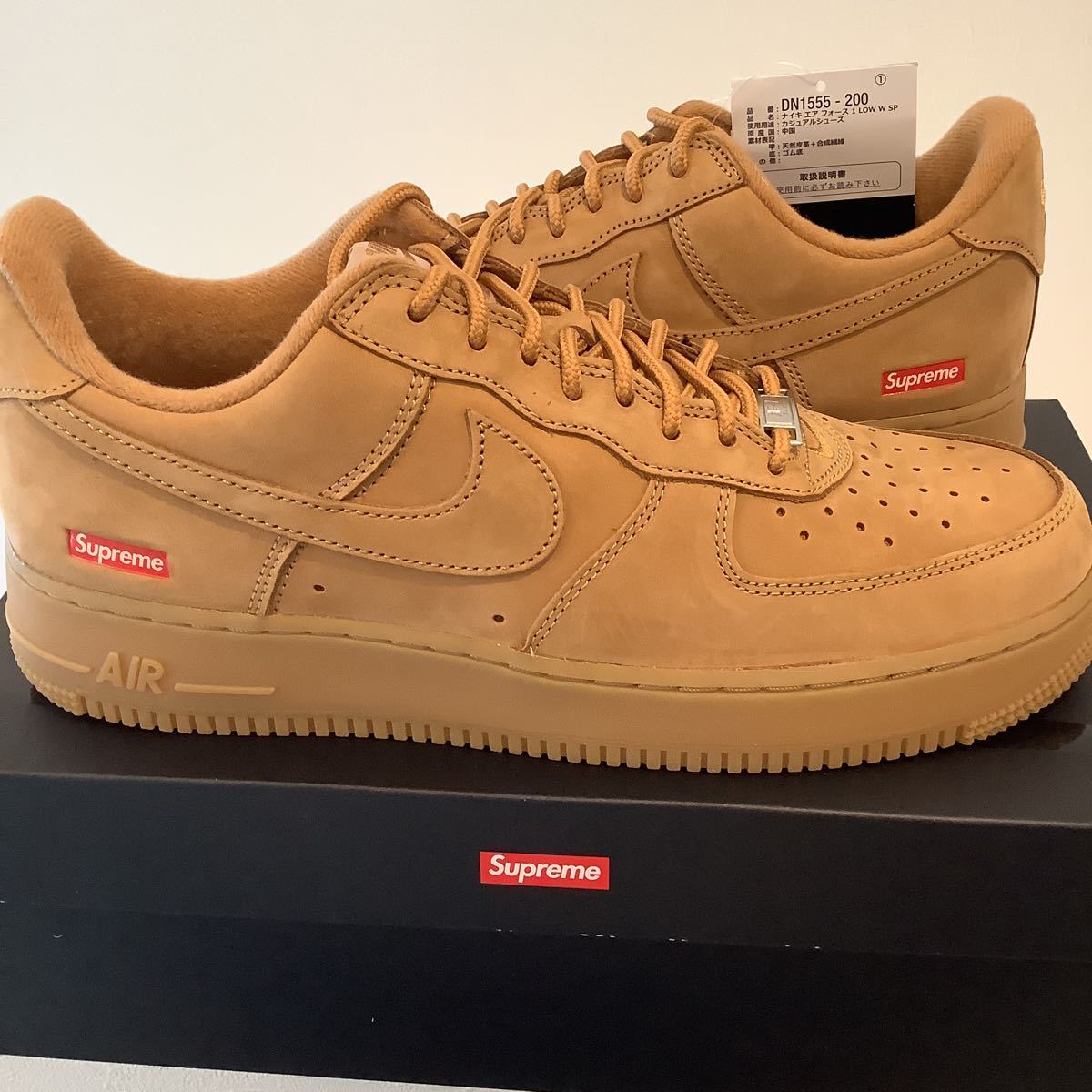 27cm US9 Supreme NIKE AIR FORCE 1 LOW W Wheat ウィート FLAX エア