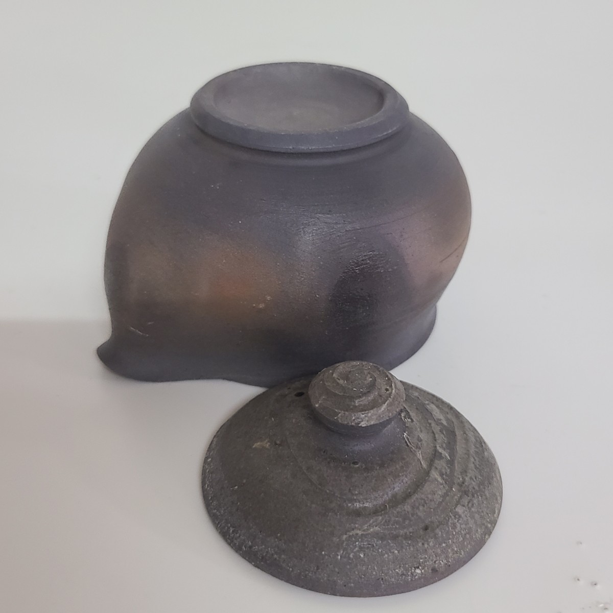 sa36). bin unused Ono wide person inspection : small teapot Bizen . Yakishime . tea utensils . tea utensils small teapot 