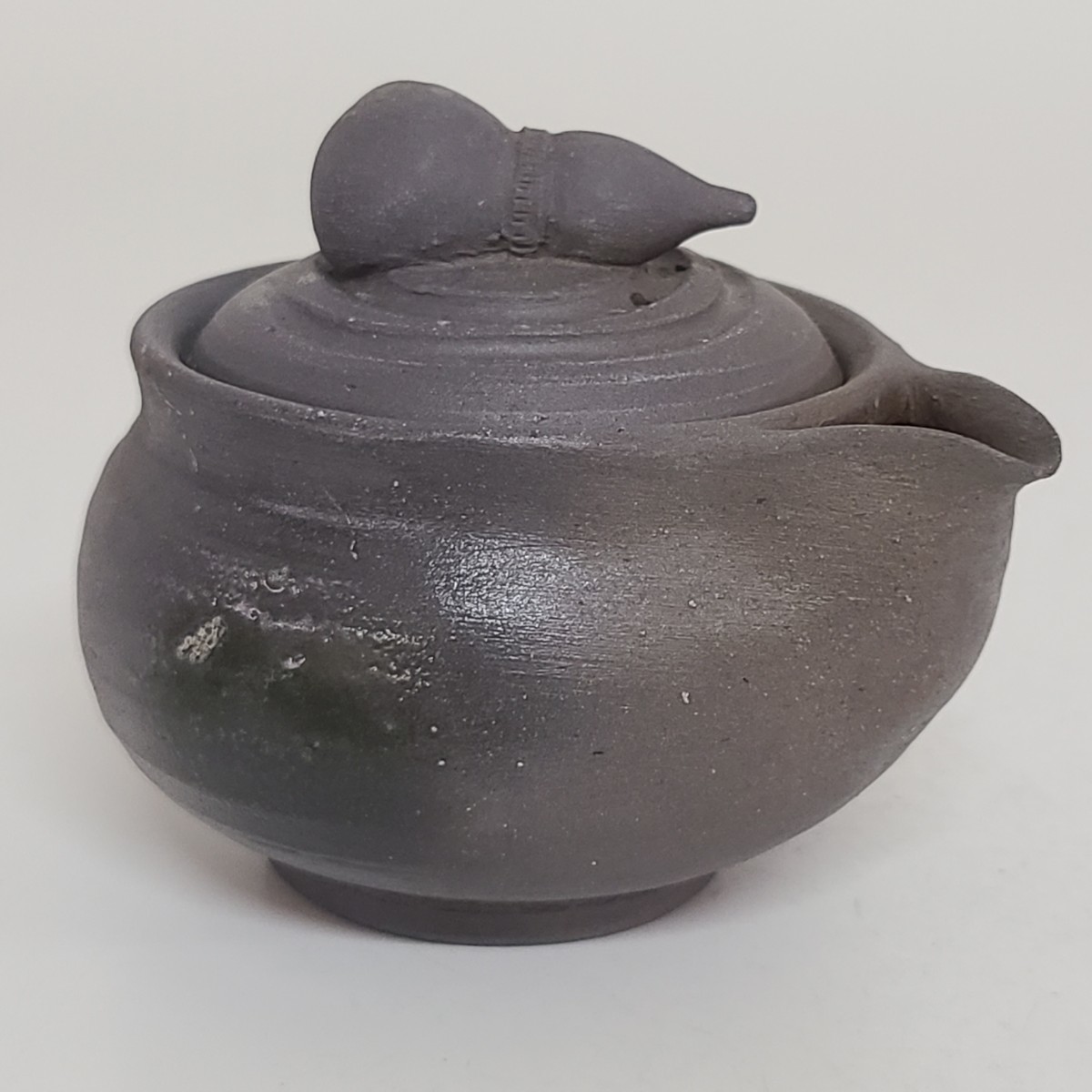 ta75). bin unused Ono wide person inspection : small teapot Bizen . Yakishime . tea utensils . tea utensils small teapot Hagi .