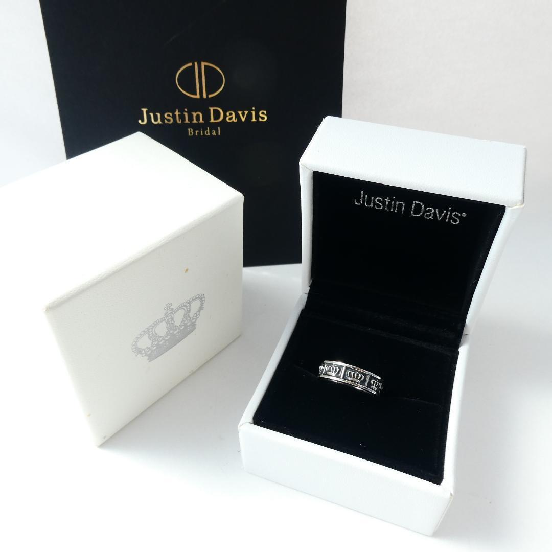 美品 JUSTIN DAVIS ジャスティンデイビス オブセッション SV925 クラウン リング 指輪 9号 シルバー ブラック A2301