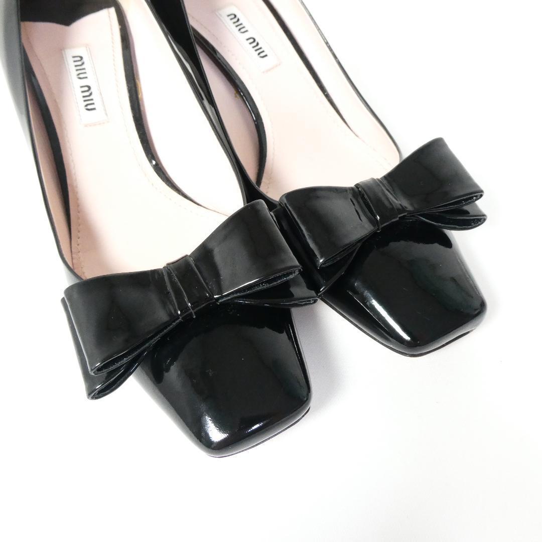 品質は非常に良い 極美品 MIU A1827 ブラック 黒 約23.5㎝ 36.5