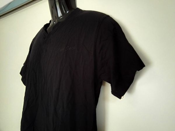 kkyj1427 ■ Cool Jack ■ Tシャツ トップス カットソー 半袖 Vネック 黒 XXL_画像4