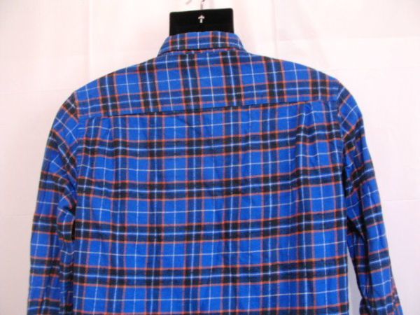 ssy2295 UNITED ARROWS GREEN LABEL RELAXING メンズ 長袖 コットンシャツ ブルー系 ■ チェック柄 ■ 胸ポケット Mサイズの画像7