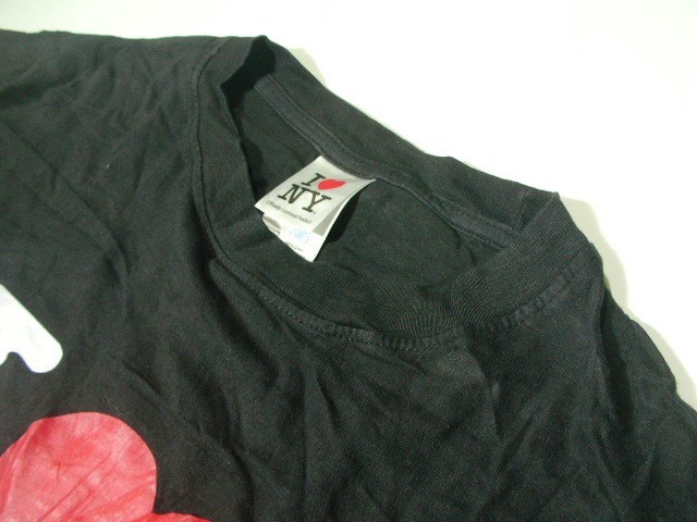 ssy5490 ■ INY ■ 半袖 Tシャツ ブラック フロントプリント アイラブニューヨーク クルーネック 大きいサイズ 3XL_画像3