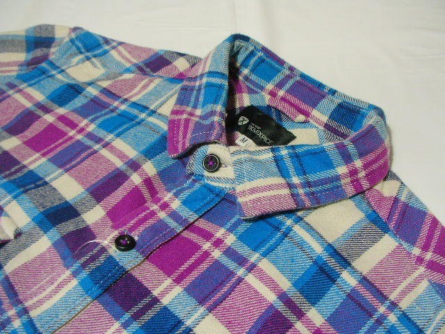 ssy4542 THE SHOP TK MIXPICE long sleeve work shirt multicolor # check pattern # button attaching . pocket cotton shirt M size 