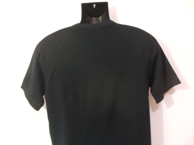 ssy3964 Authentic WEAR United Arrows short sleeves # waffle T-shirt # cut and sewn black la gran sleeve inner S size 