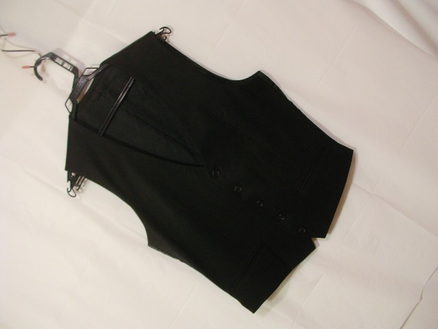 ssy3268 COMME CA DU MODE MEN # из трех частей костюм # однобортный костюм лучший черный two tuck брюки одноцветный шерсть 100 S размер 