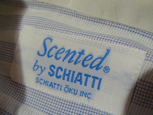 ssy3331 Scented by SCHIATTI メンズ ワイシャツ ブルー×ホワイト ■ ストライプ柄 ■ ボタンダウン ビジネス コットン100 39-86サイズ_画像8