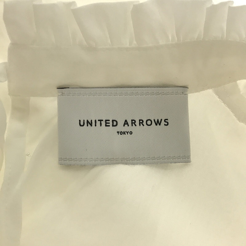 【美品】 UNITED ARROWS / ユナイテッドアローズ | フリル ノースリーブブラウス | F | ホワイト | レディース_画像5