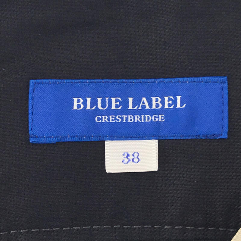 【美品】 BLUE LABEL CRESTBRIDGE / ブルーレーベルクレストブリッジ | メッシュドッキング ベルト付き チェック プリーツスカート | 38_画像6