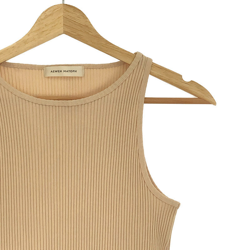 [ new goods ] AEWEN MATOPH /iuematof| rib tank top | FREE | Beige | lady's 