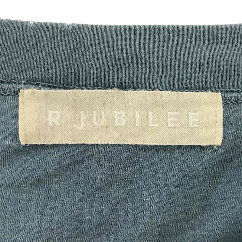 R JUBILEE / アールジュビリー | Roll UP Over Tee / ダメージ加工 ロールアップ オーバーTシャツ | F | ブルー | レディース_画像5