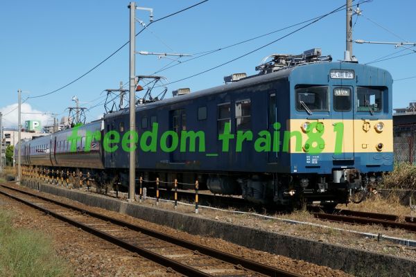 鉄道写真 03147:クモヤ145-1105+381系_画像1