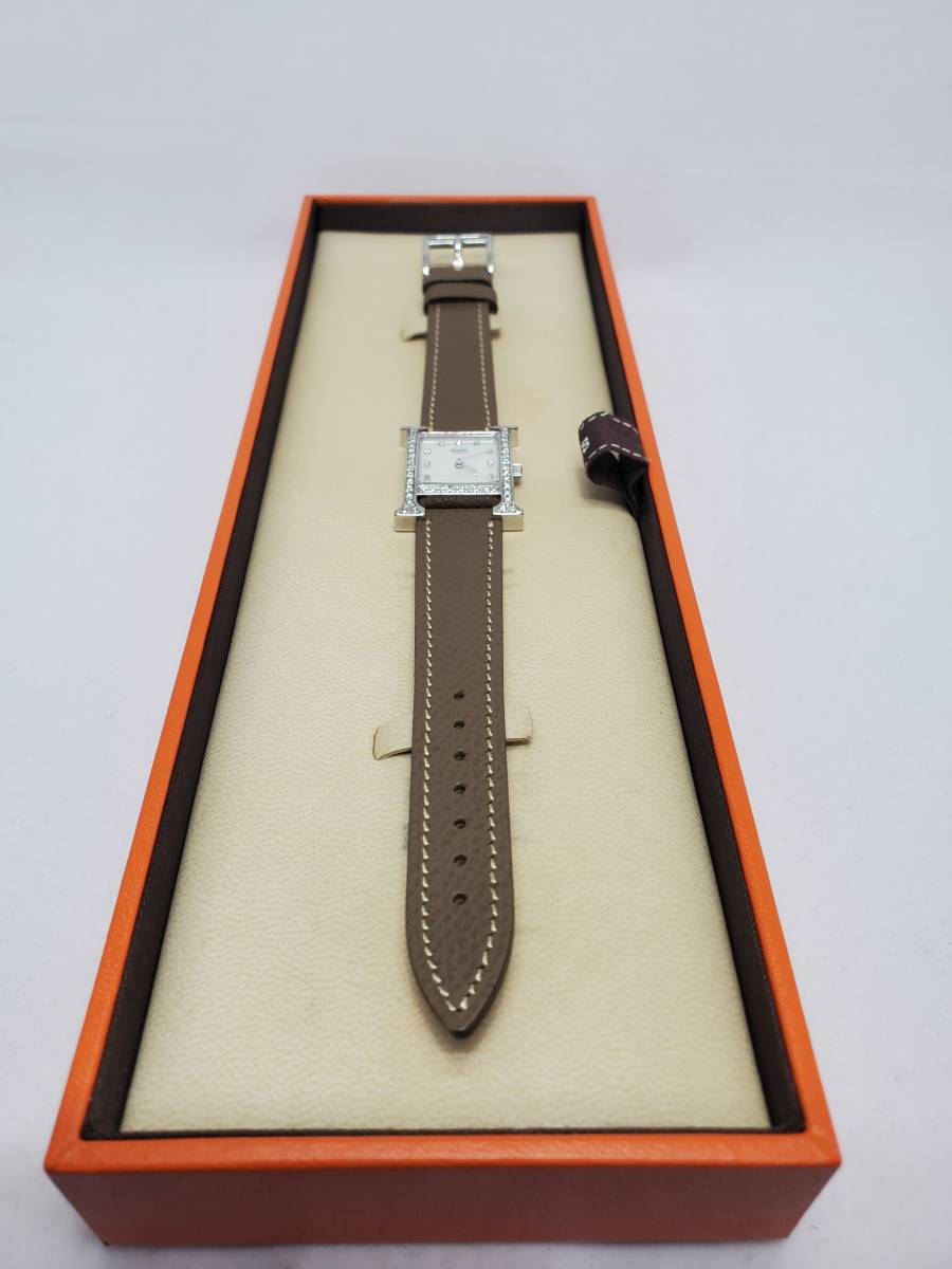 品質のいい エルメス】参考定価132万円♪Hウォッチ♪レディース腕時計♪純正 Hウォッチ