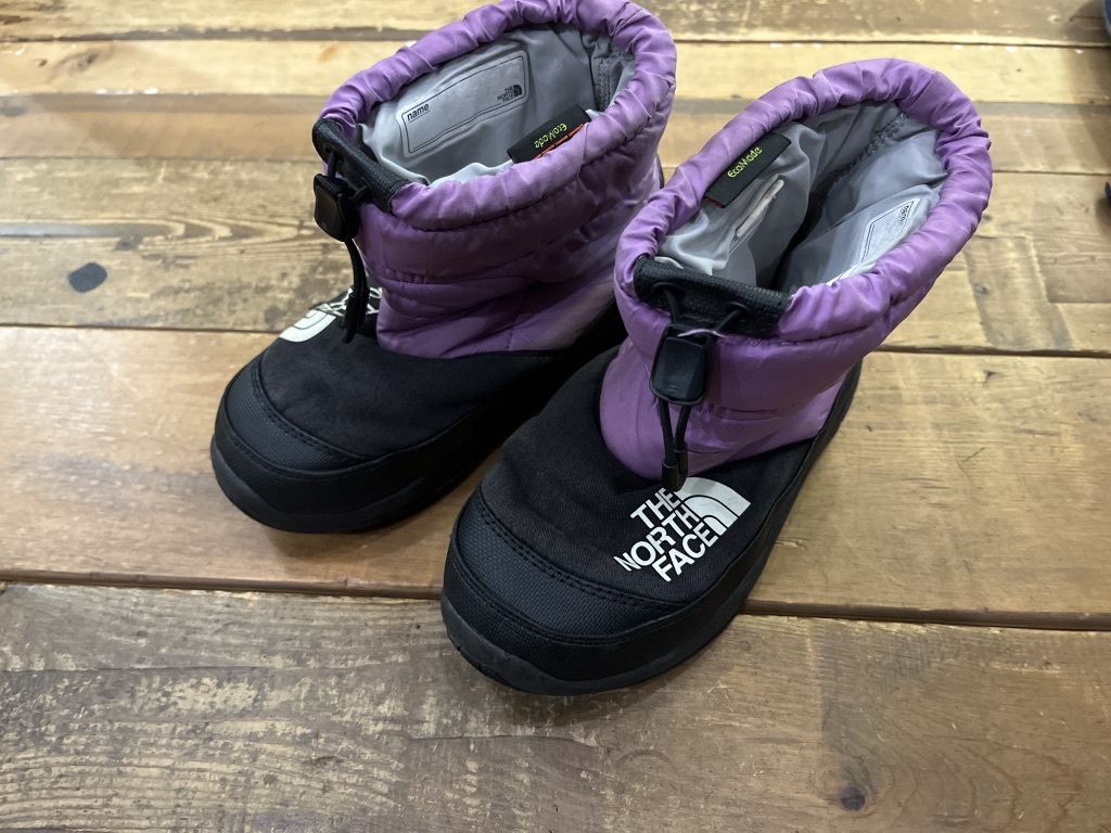 THE NORTH FACE ザ ノースフェイス NUPTSE BOOTIE ヌプシ ブーティー NFJ51981 21cm キッズ ブーツ パープル USED_画像1