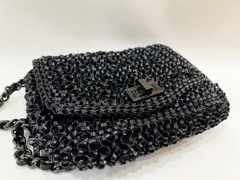 ANTEPRIMA/ Anteprima long chain square wire Mini shoulder bag black lady's shoulder bag bag beautiful goods 