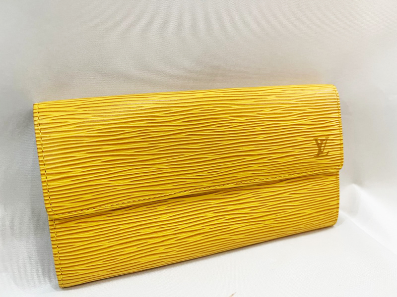 超美品！ LOUIS VUITTON/ルイヴィトン M63579 ポシェットポルトモネクレディ エピ フラップウォレット 長財布 タッシリイエロー #CA0919_画像5