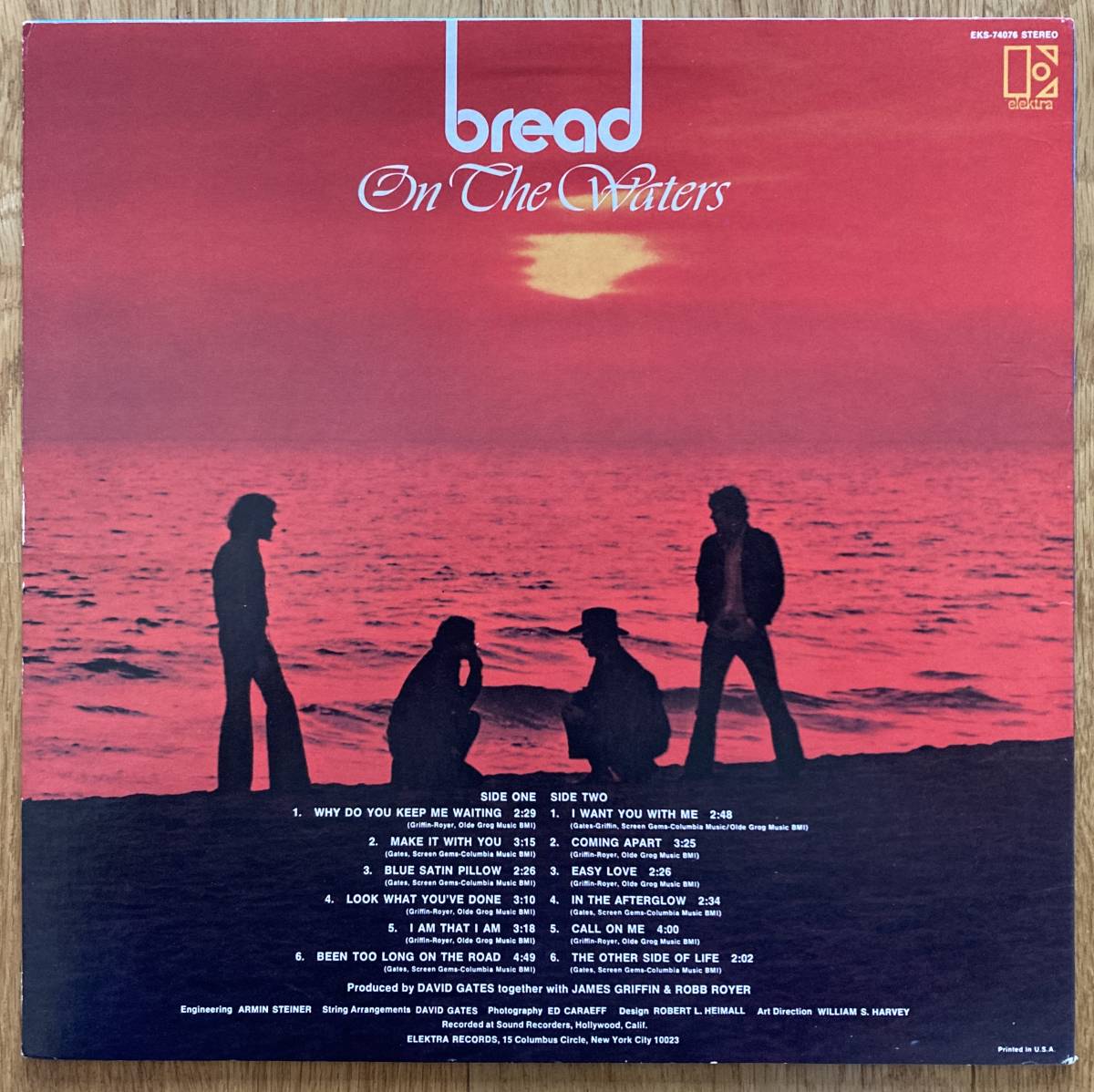 ◆BREAD/ブレッド◆US盤LP/ON THE WATERS//EX:DAVID GATES, JAMES GRIFFIN, ROBB ROYER, MIKE BOTTS_画像3