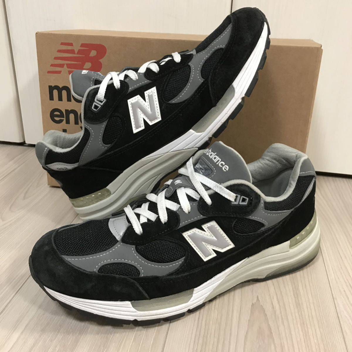 27.5 New Balance M992EB BLACK GREY MADE IN USA ニューバランス