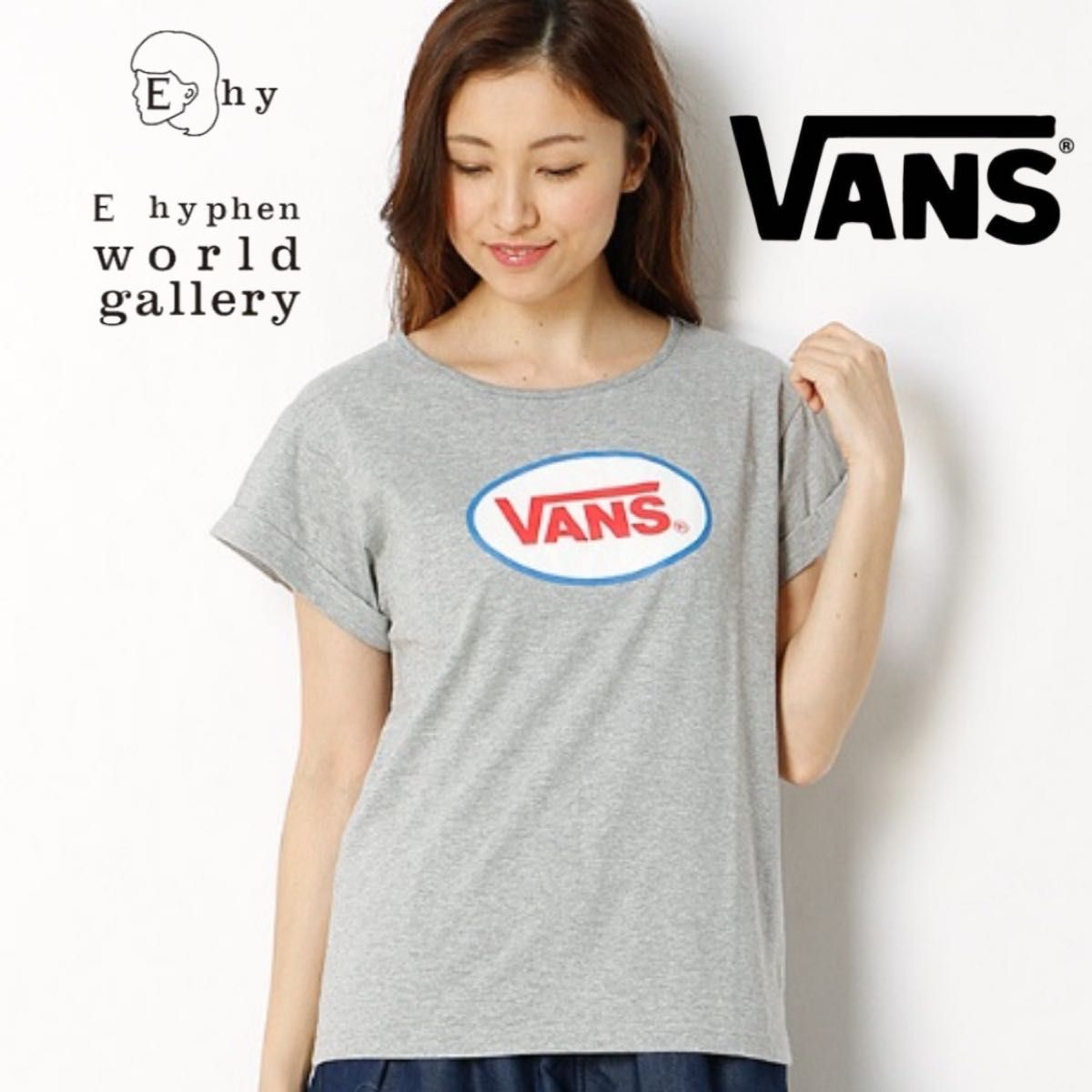 【美品】VANS×E hyphen world galleryコラボ ロゴＴシャツ トップス ティーシャツ カットソー