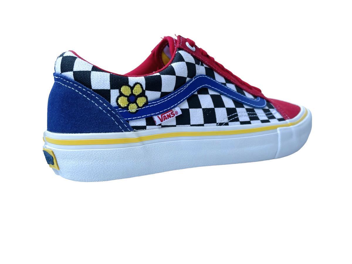 極美品!! レア!! VANS PRO OLD SKOOL バンズ プロ オールドスクール ブライトン・ゾイナー チェッカー レッド ブルー us 8 / 26 ㎝_画像7