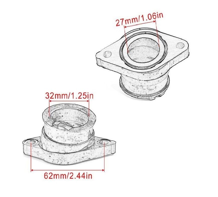 セロー225 セロー225W セロー225WE 62mmピッチ インテークマニホールド インマニ PWK KOSO ca12