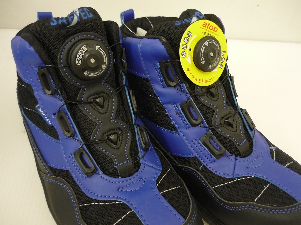 932| new goods cheap! steel made . core entering safety shoes .. put on footwear simple dial type 24.5cm black × blue cushioning properties safety shoes reflection material attaching 