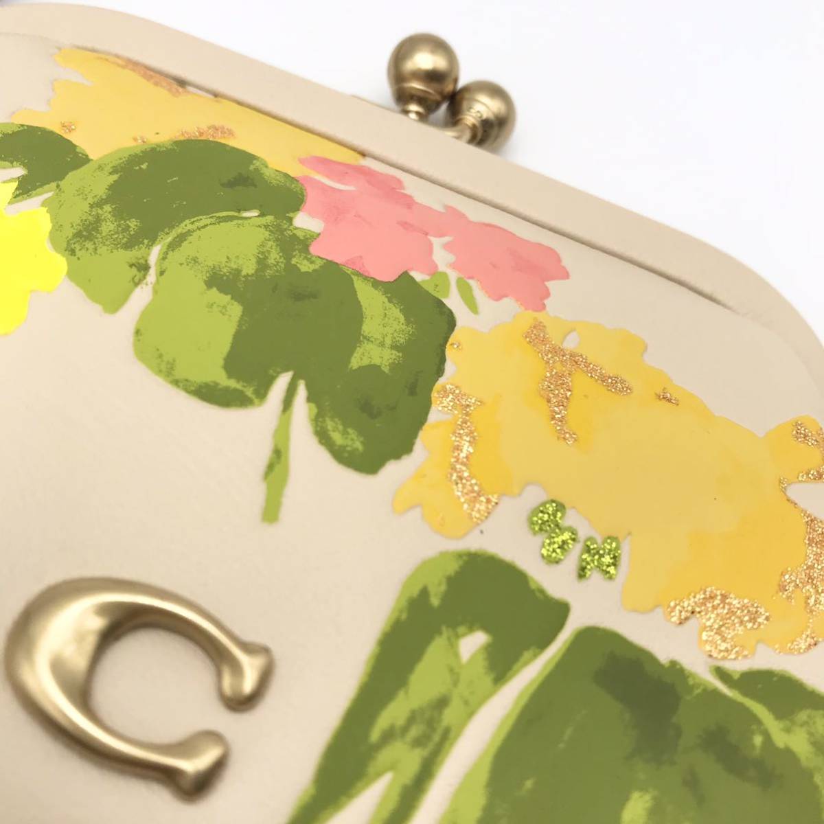 COACH コインケース ★大人気★ キスロック コインパース フローラル プリント がま口 花柄 CC485 B4L38 新品