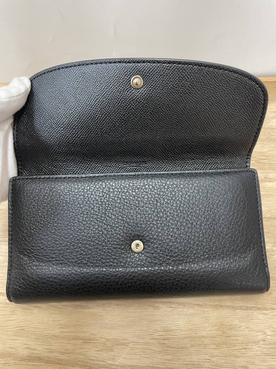 【2914】COACH コーチ 長財布 F56488 黒 ブラック レザー_画像3