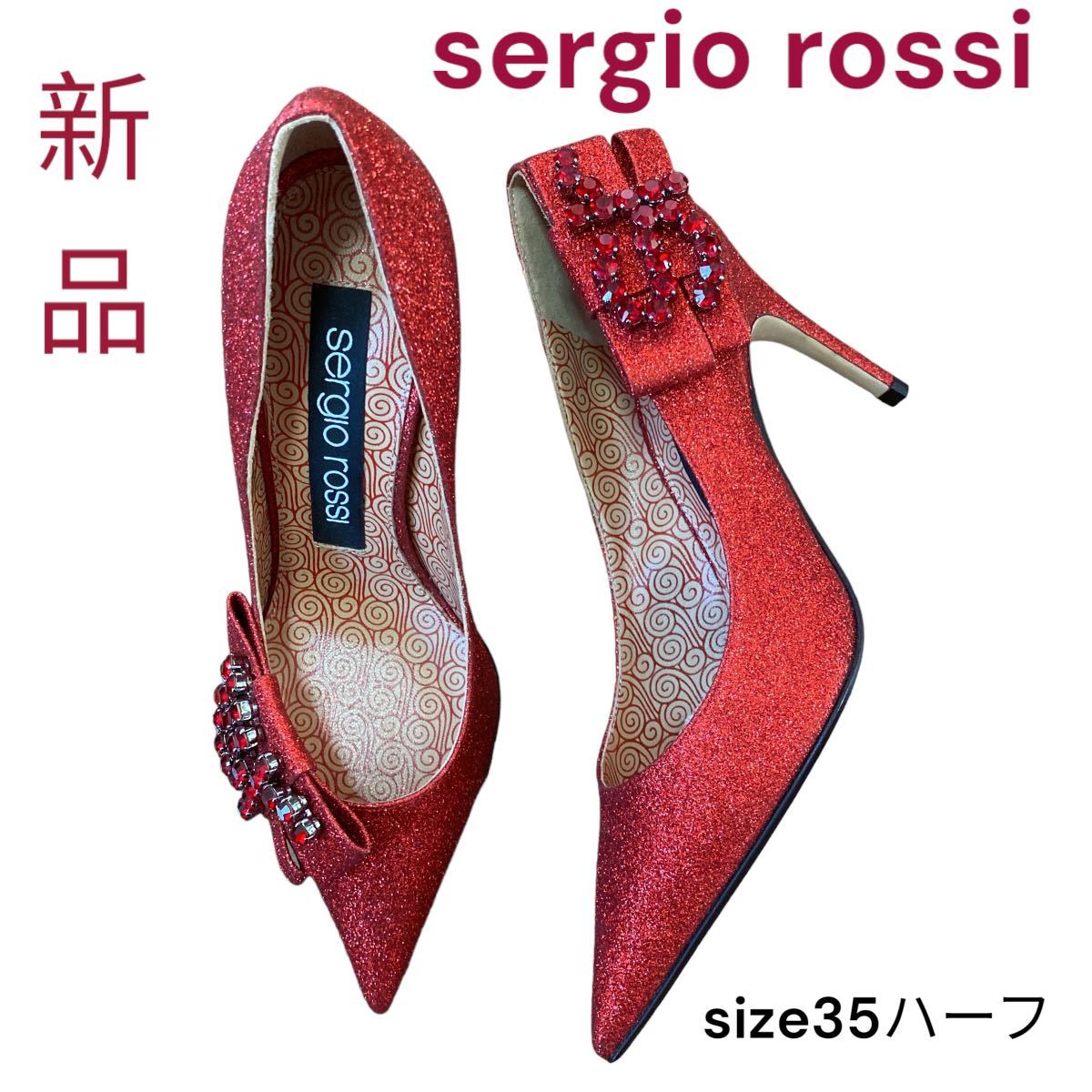 SergiorossI ピンヒール37ハーフ 24新品-