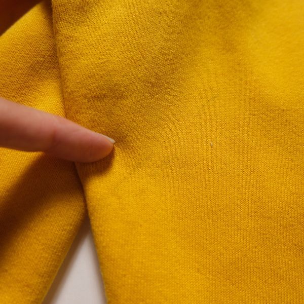 90's USA製 ラッセル クルーネック スウェットシャツ (XL位) 黄色 無地 スエット 90年代 アメリカ製 旧タグ オールド RUSSELL Y2K レア_画像9