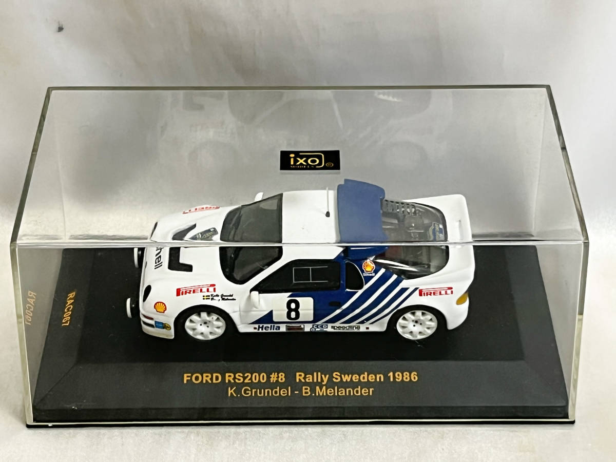 ixo 1/43 外箱欠品 フォードRS200 #8 ラリー・スウェーデン ixo 1/43 外箱欠品 フォードRS200 #8 ラリー・スウェーデン