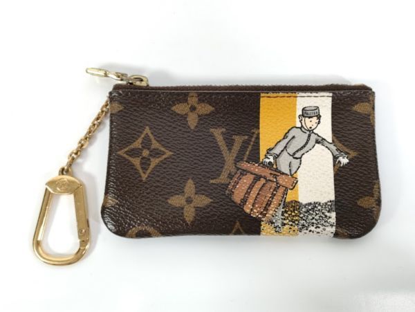 ルイ ヴィトン モノグラム グルーム ポシェット クレ キーケース キーホルダー 小銭入れ ゴールド 金具 M60033 LOUIS VUITTON 【中古】107_画像1