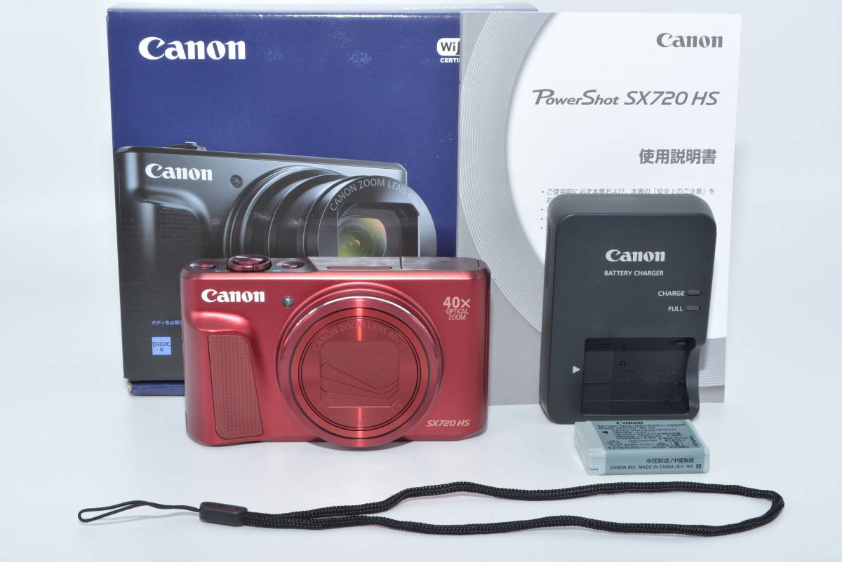 【開封未使用品】 Canon デジタルカメラ PowerShot SX720 HS レッド 光学40倍ズーム PSSX720HSRE　＃5949