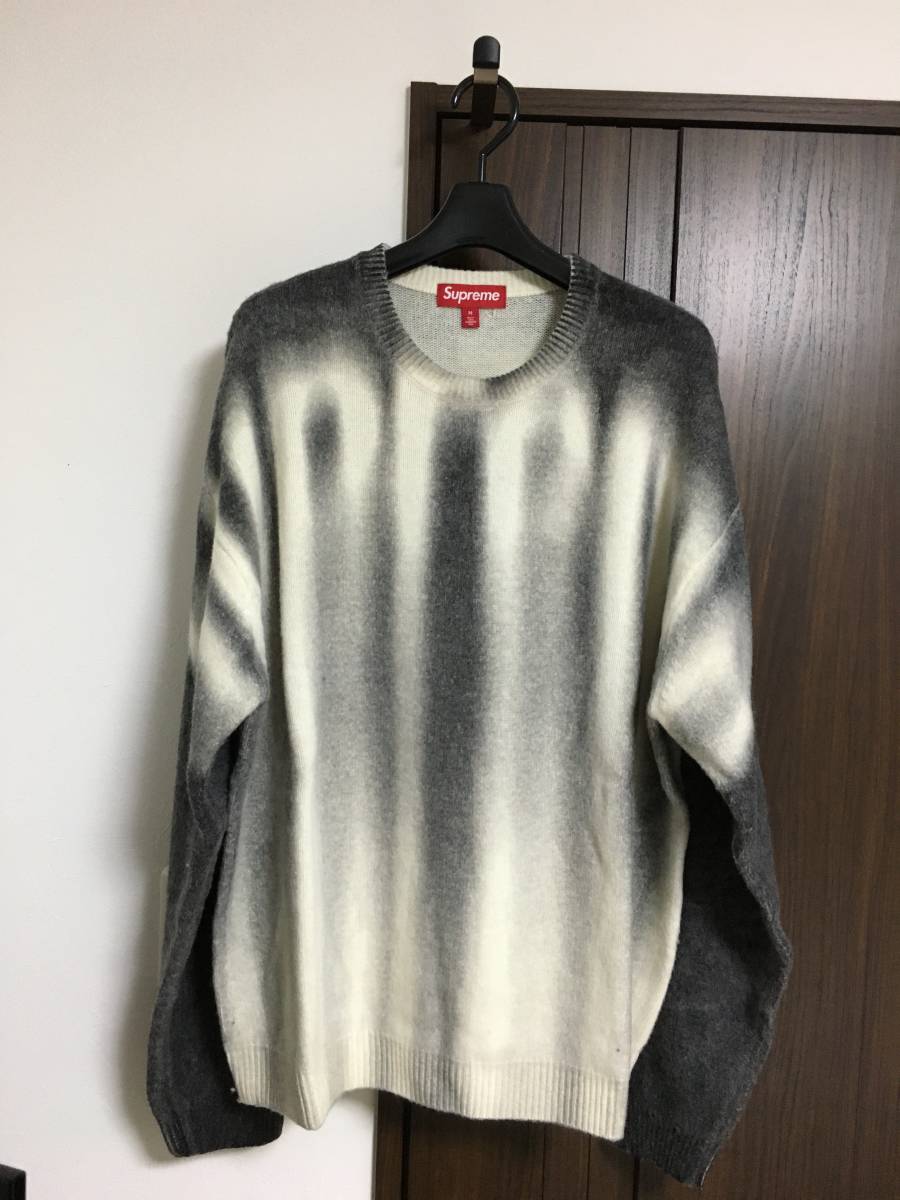 希少新品 M シュプリーム Supreme Blurred Logo Sweater ブラード ロゴ
