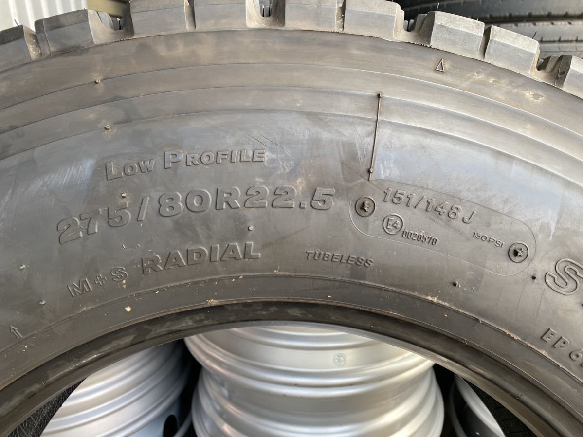 送料無料 トラック 大型 ダンプ 275/80R22.5 151/148J スタッドレス ブリヂストンW901 2019年製 BRIDGESTONE タイヤ 1本のみ_画像4