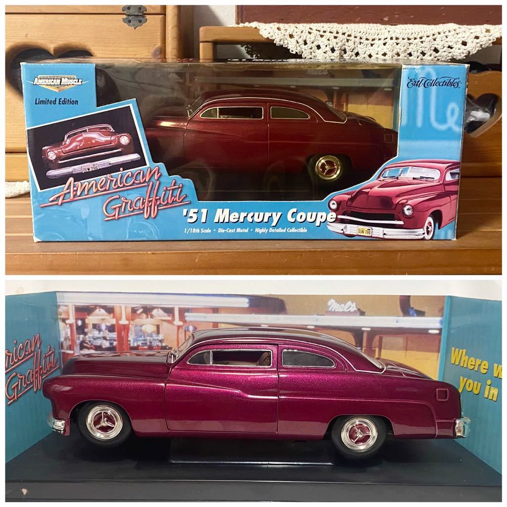 AMERICAN MUSCLE 1/18 American Graffiti \'51 MERCURY COUPE american graph .ti Mercury MERC Ame gla