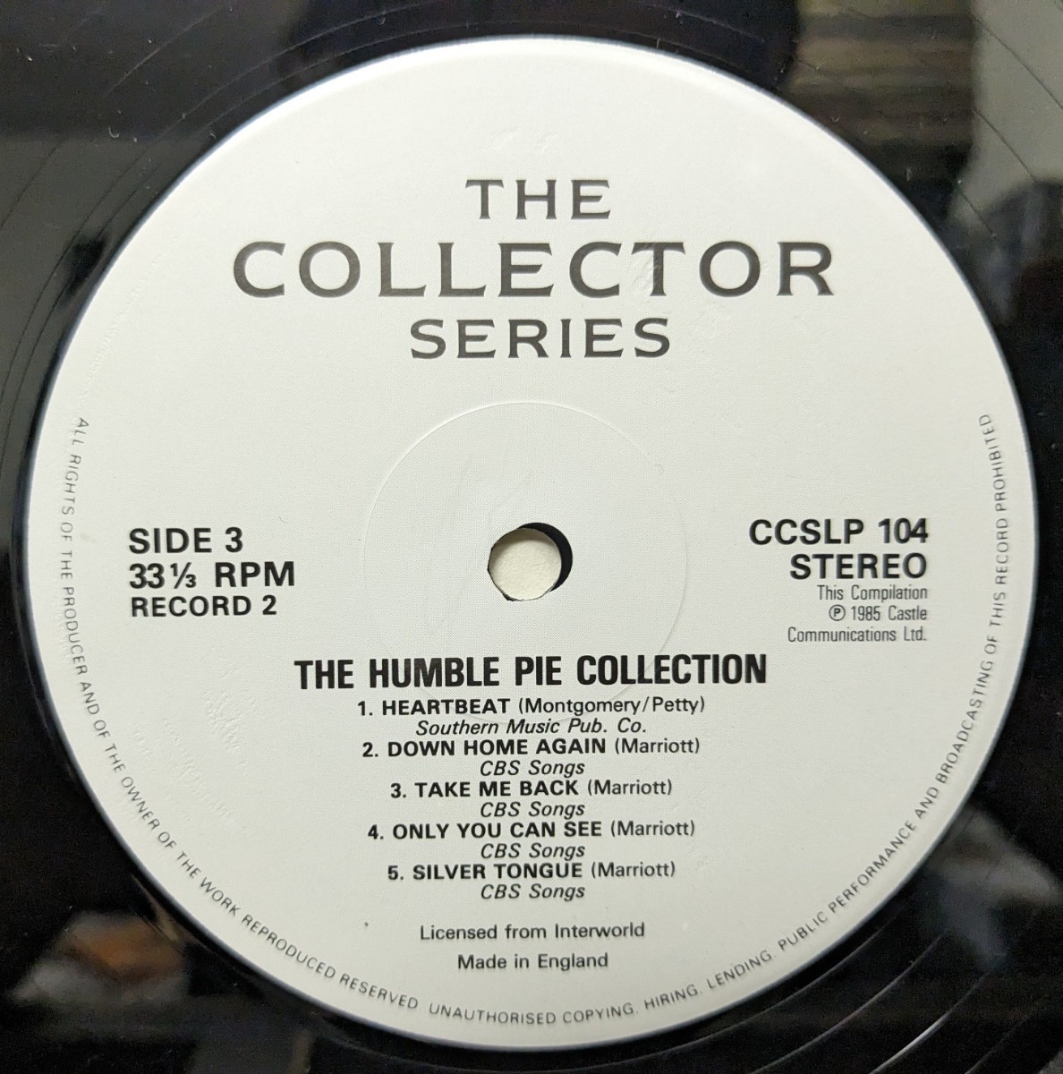 ☆HUMBLE PIE/THE COLLECTION 1985'UK CASTLE 2枚組 _画像4