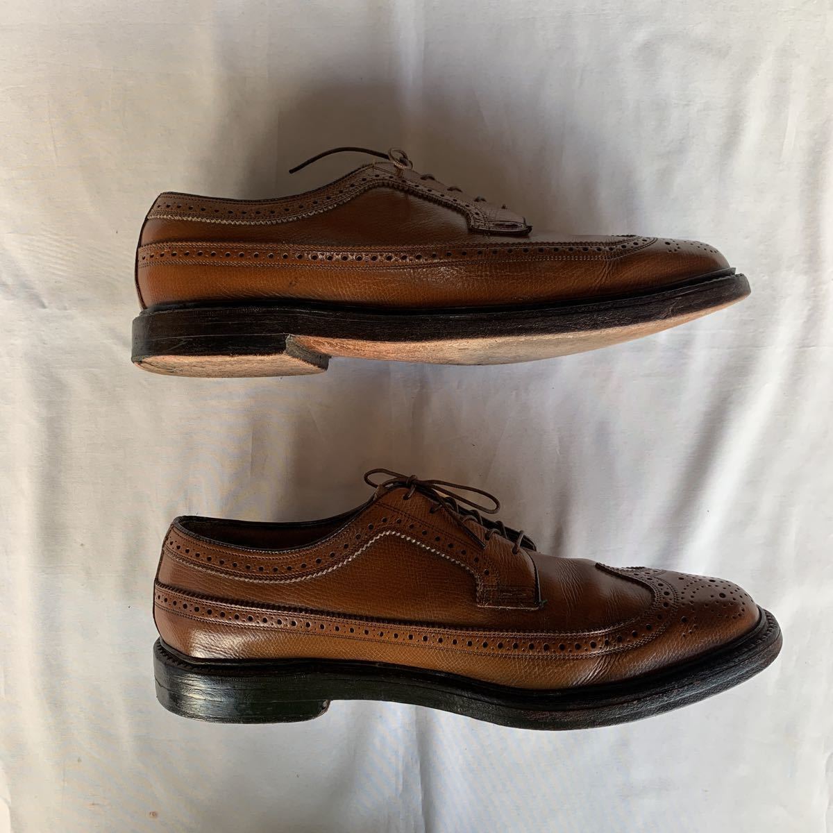 70s FLORSHEIM KENMOOR LEATHER SHOES FLORSHEIM IMPERIAL ヴィンテージ フローシャイム ケンムール 革靴 インペリアル 緑窓 60s 送料無料_画像4